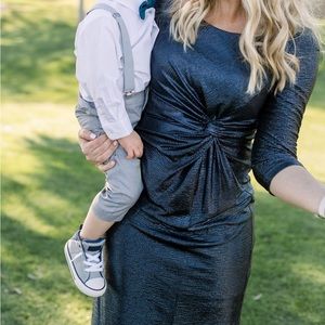 Alex Evenings size 6 navy midi dress